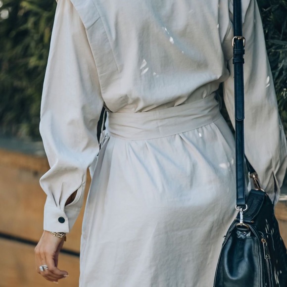 Gomez Pocketed Down Shirt Dress - Picture 2 of 7